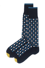 Two pairs of Peper Harow navy Diamonds men's luxury socks