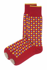 Two pairs of Peper Harow red Diamonds men's luxury socks