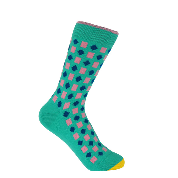 Peper Harow teal Diamonds ladies luxury socks