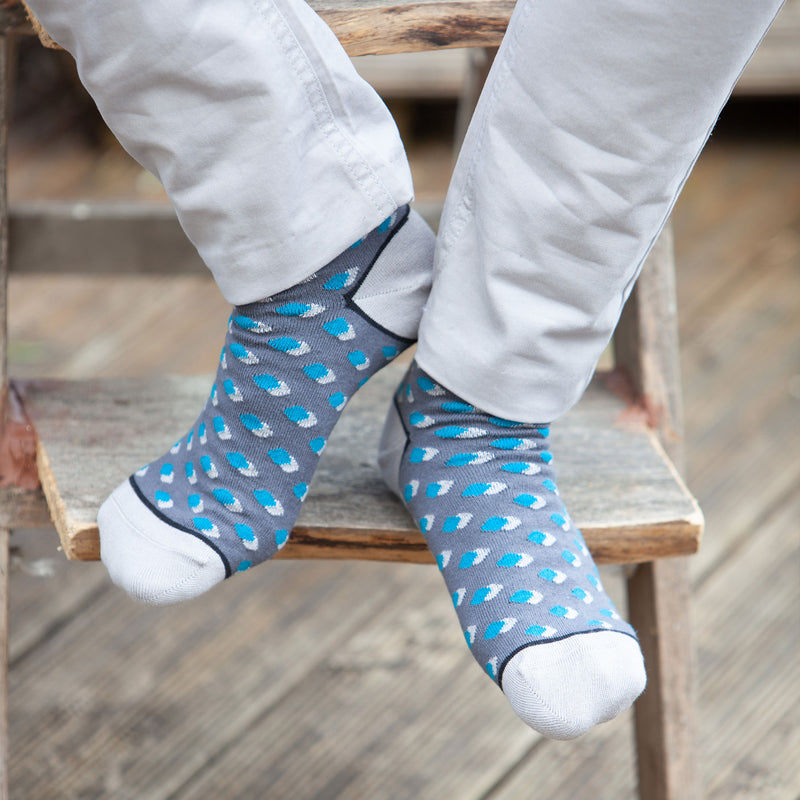 Peper Harow grey Disruption men's luxury socks