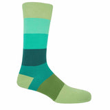 Peper Harow earth Block Stripe men's luxury socks