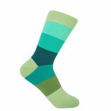 Peper Harow earth Block Stripe women's luxury socks