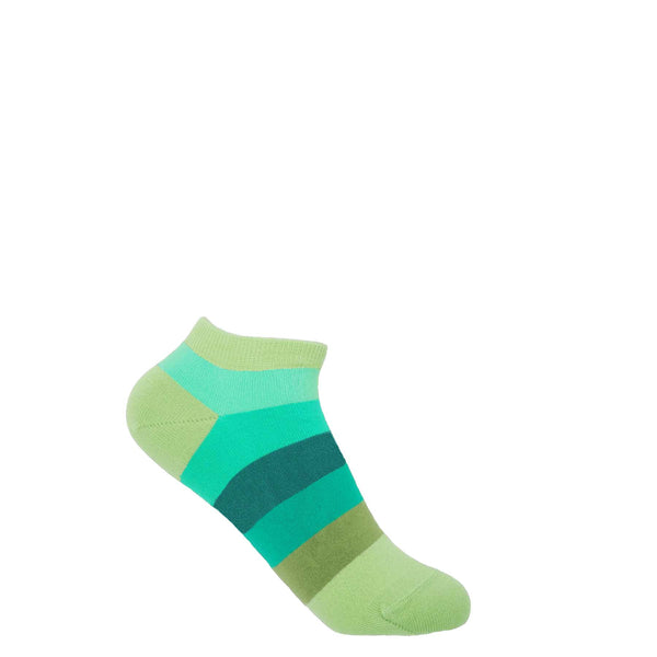 Block Stripe Women's Trainer Socks Bundle - Earth & Aqua