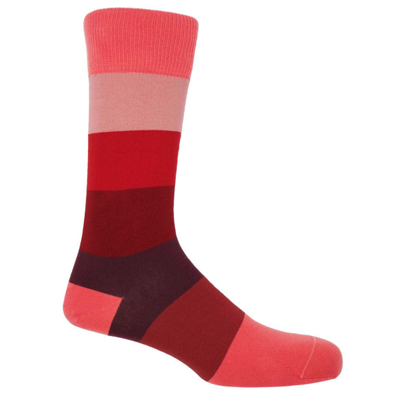 Peper Harow fire Block Stripe men's luxury socks