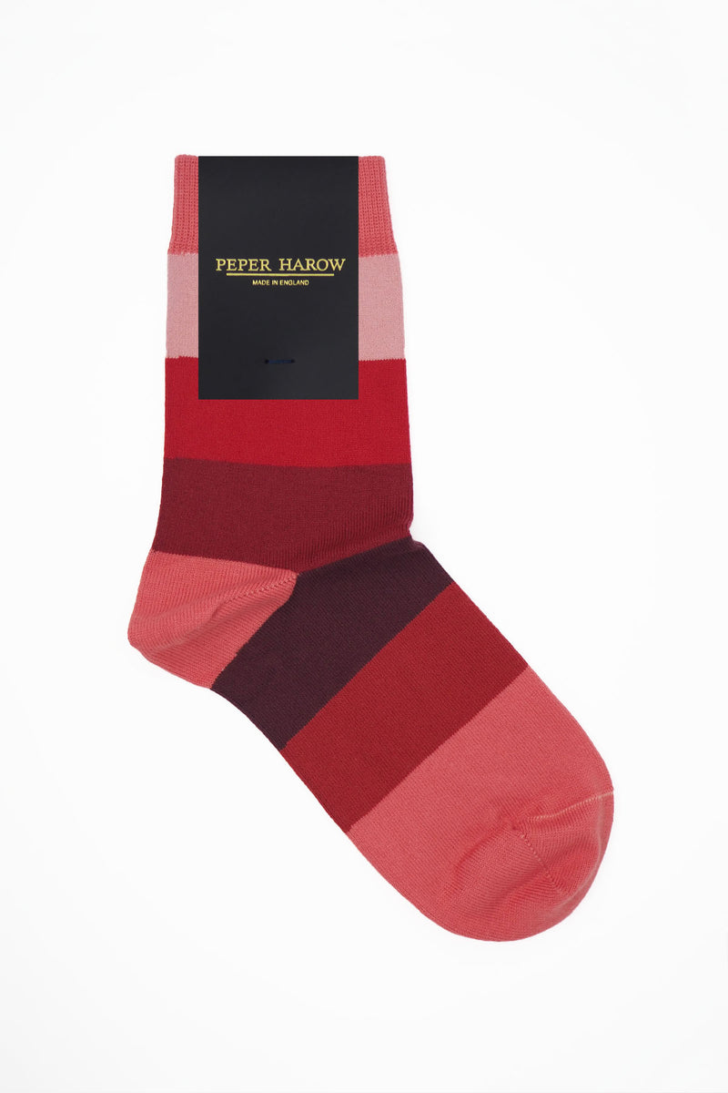 Peper Harow fire Block Stripe women's luxury socks rider