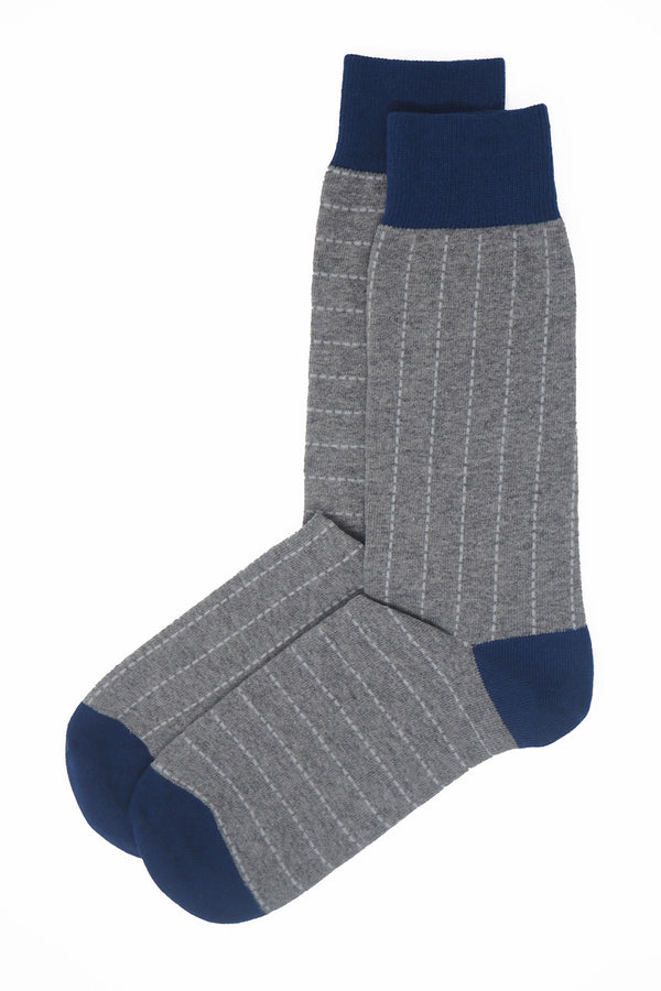 Two pairs of Peper Harow grey Dash men's luxury socks 