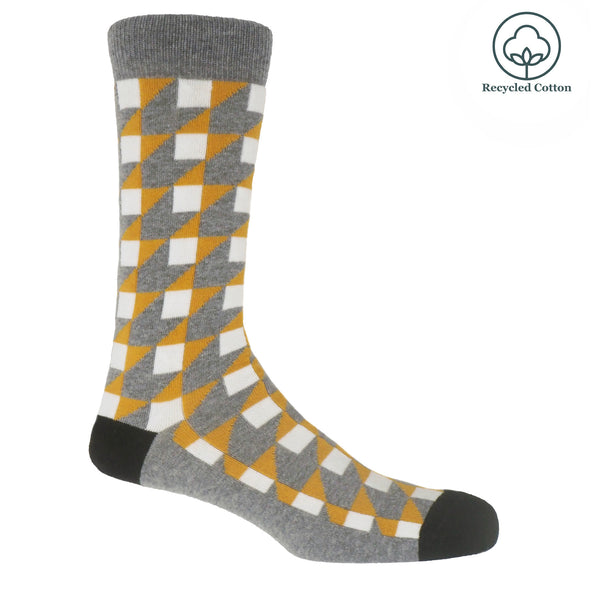 Peper Harow grey Dimensional men's recycled cotton socks