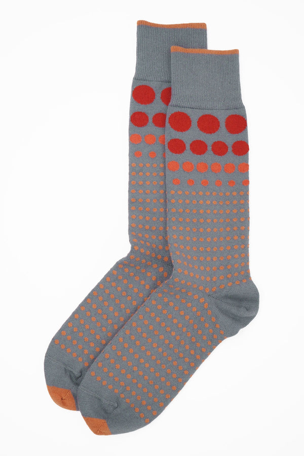Grad Polka Men's Socks - Grey