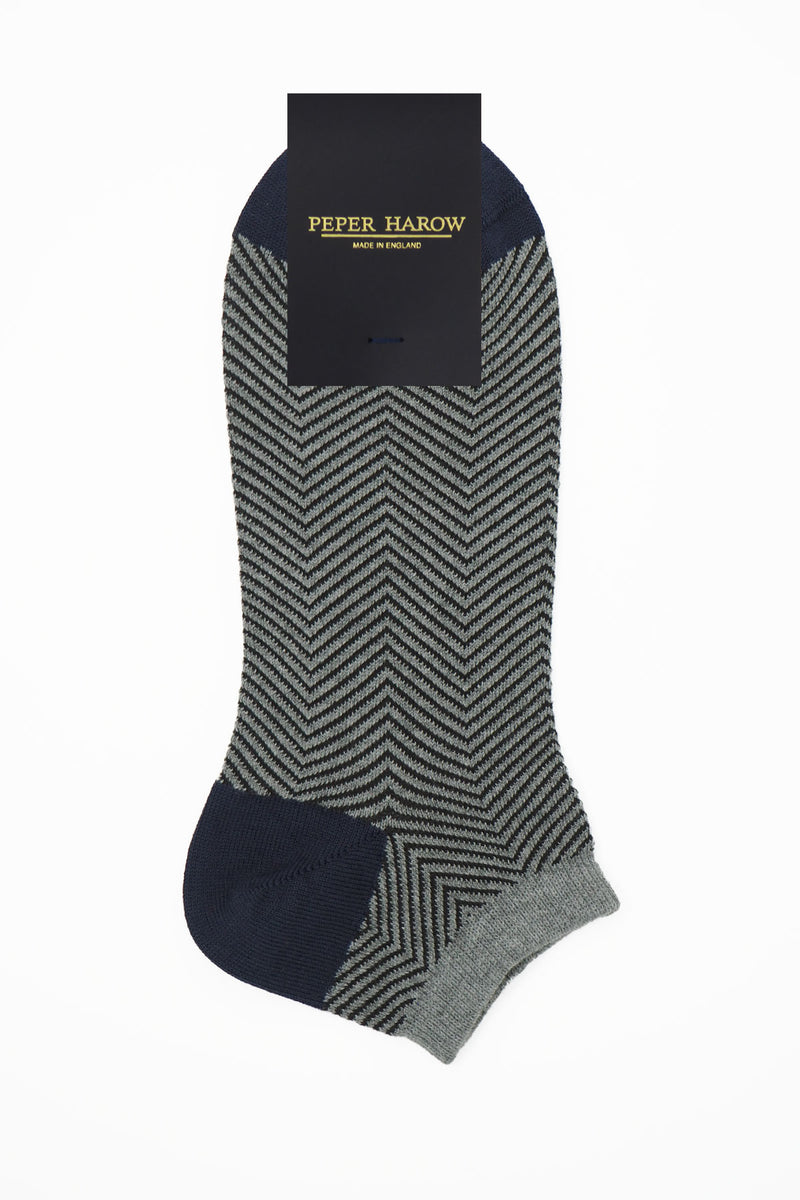 Lux Taylor Men's Trainer Socks - Grey