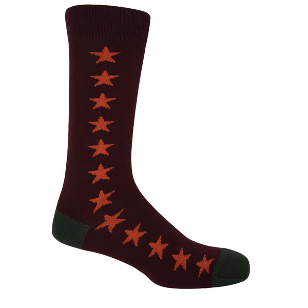 Starfall Men's Socks - Maroon