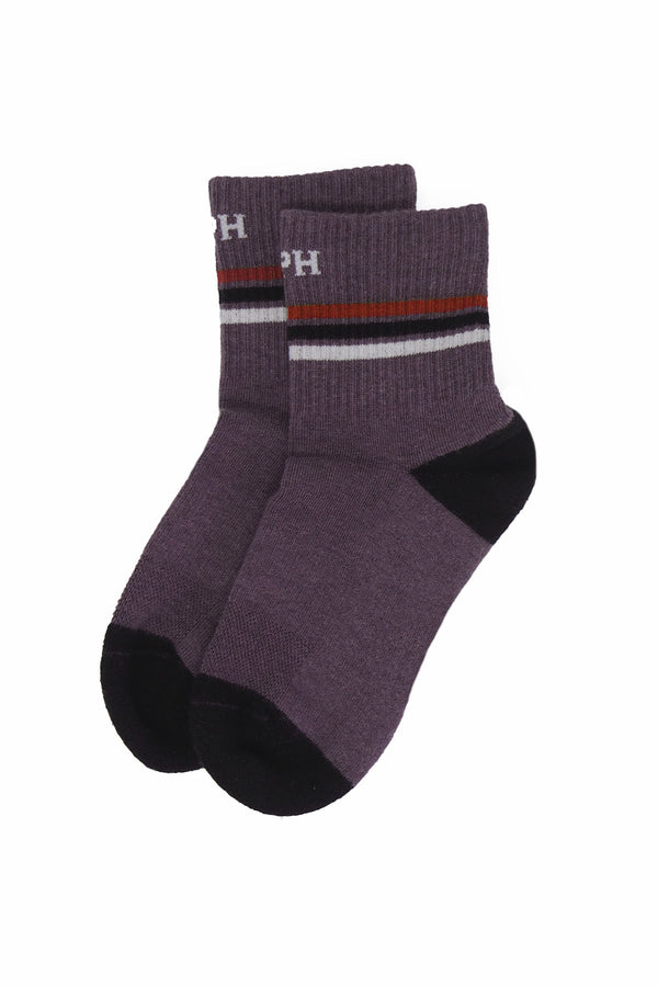 Quarter Crew Organic Men's Sport Socks - Mauve