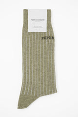 Recycled Ribbed Men's Socks - Beige
