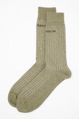 Recycled Ribbed Men's Socks - Beige