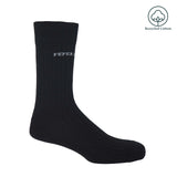 Recycled Ribbed Men's Socks - Black
