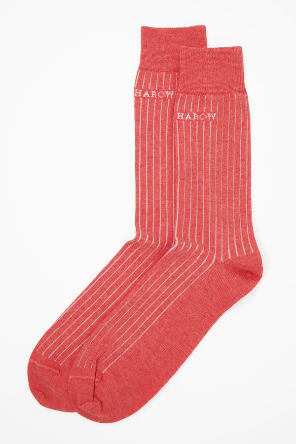 Recycled Ribbed Men's Socks - Coral