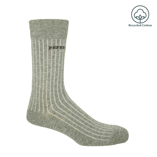 Recycled Ribbed Men's Socks - Grey