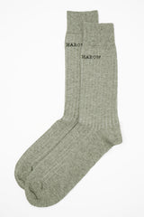 Recycled Ribbed Men's Socks - Grey