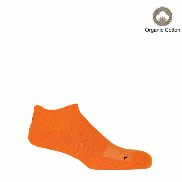 Peper Harow plain orange Organic men's luxury trainer sport socks