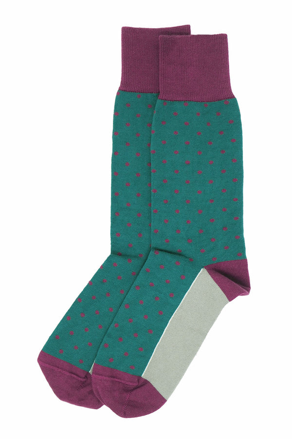 Pin Polka Men's Socks - Teal