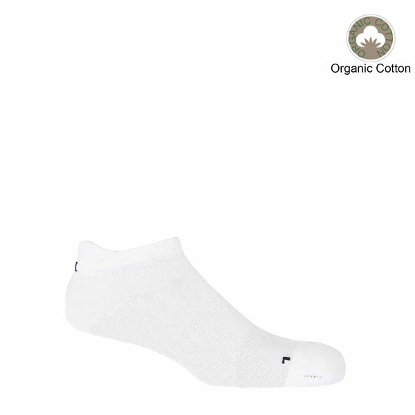 Peper Harow plain white Organic men's luxury trainer sport socks