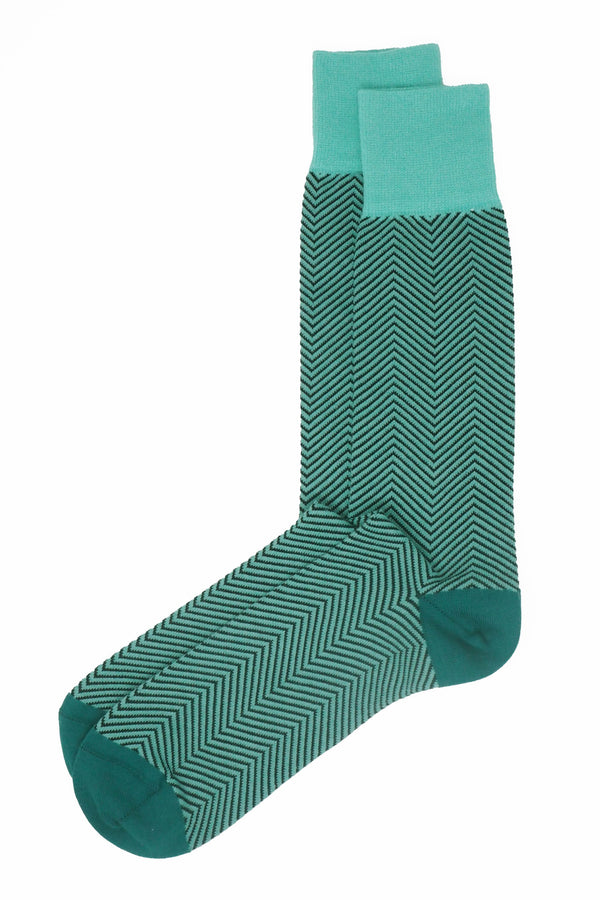 Two pairs of Peper Harow turquoise Lux Taylor men's luxury socks