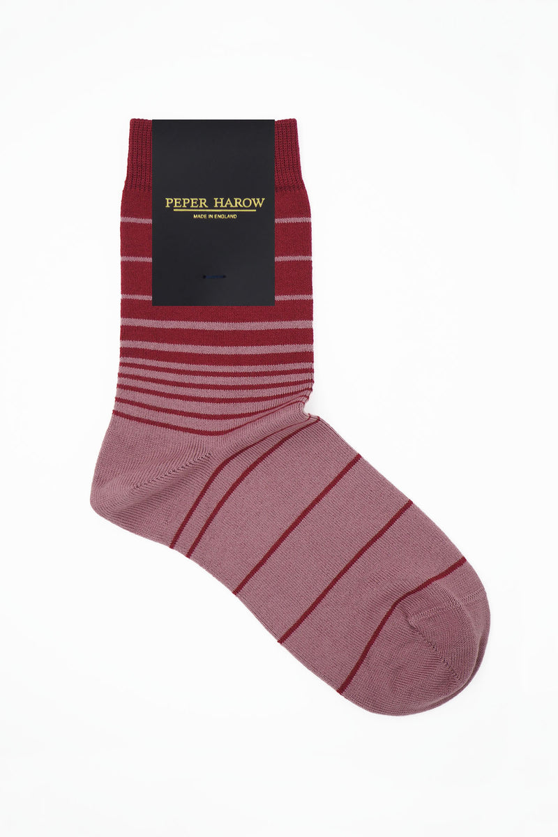Peper Harow musk Retro Stripe women's luxury socks in packaging