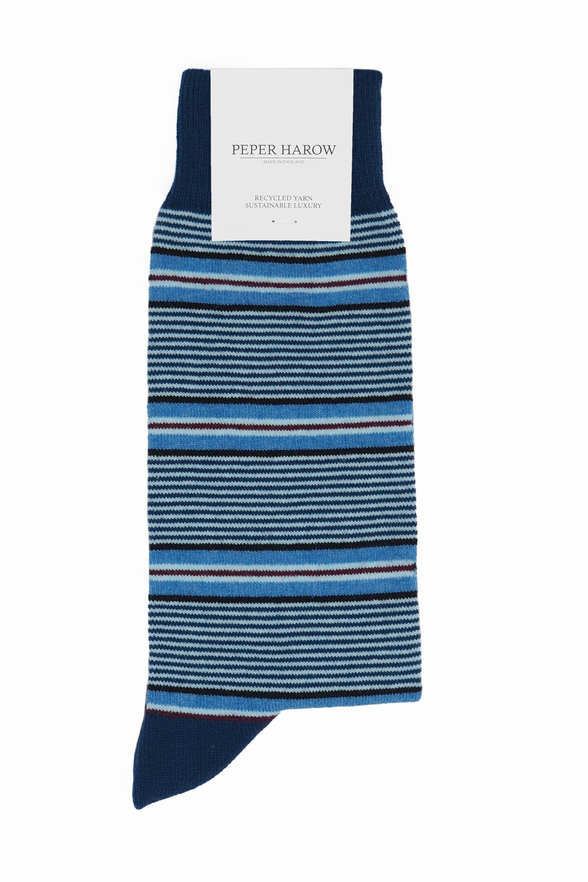 Multistripe Men's Socks Navy Peper Harow