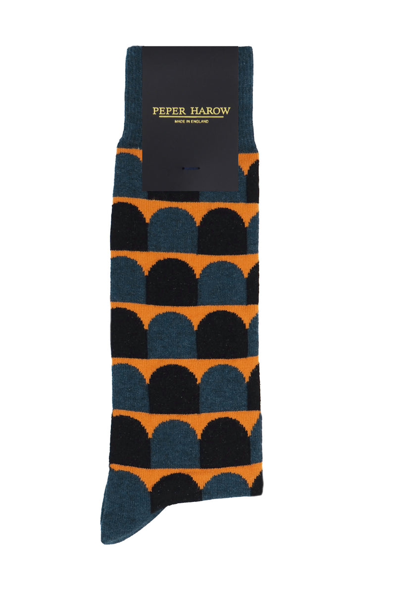 Peper Harow navy Ouse men's luxury socks rider