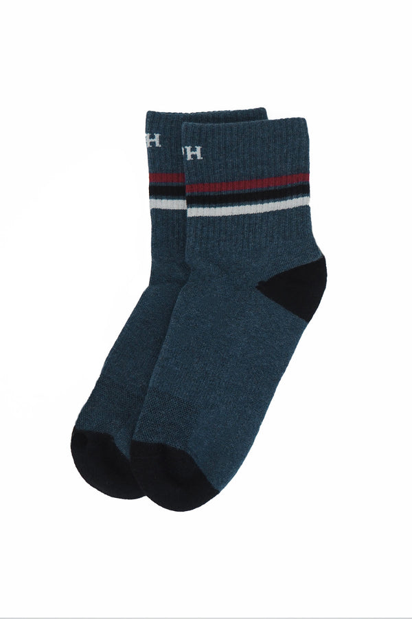 Quarter Crew Organic Men's Sport Socks - Navy