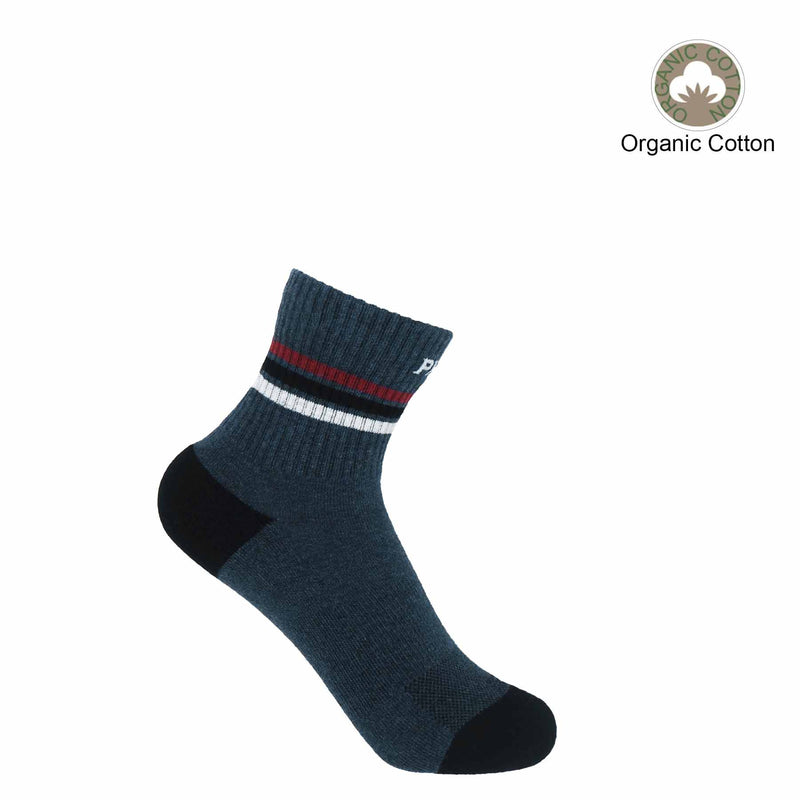 Quarter Crew Organic Women's Sport Socks - Navy