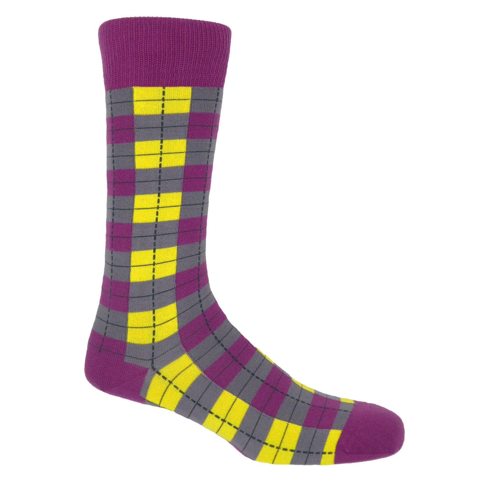 mens neon dress socks Mens George Fashion Crew Dress Socks Neon Geo Triangles 1 Pair Size 6-12