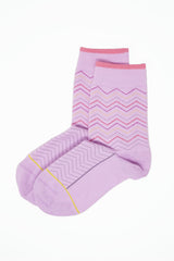 Two pairs of Peper Harow lilac Oblique women's luxury socks