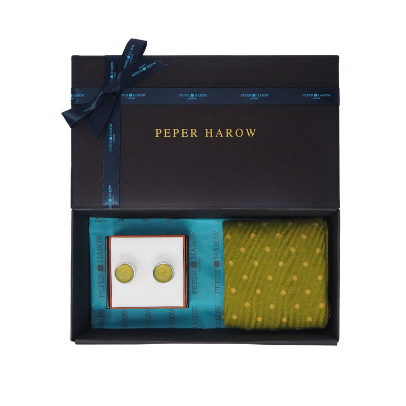 Olive Men's Cufflink Gift Box