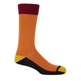 Peper Harow orange Burgess luxury men's socks