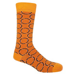 Orange Linked men's luxury patterned socks by Peper Harow