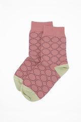 Peper Harow pink Beehive women's luxury socks topshot