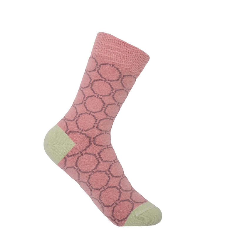 Peper Harow pink Beehive women's luxury socks