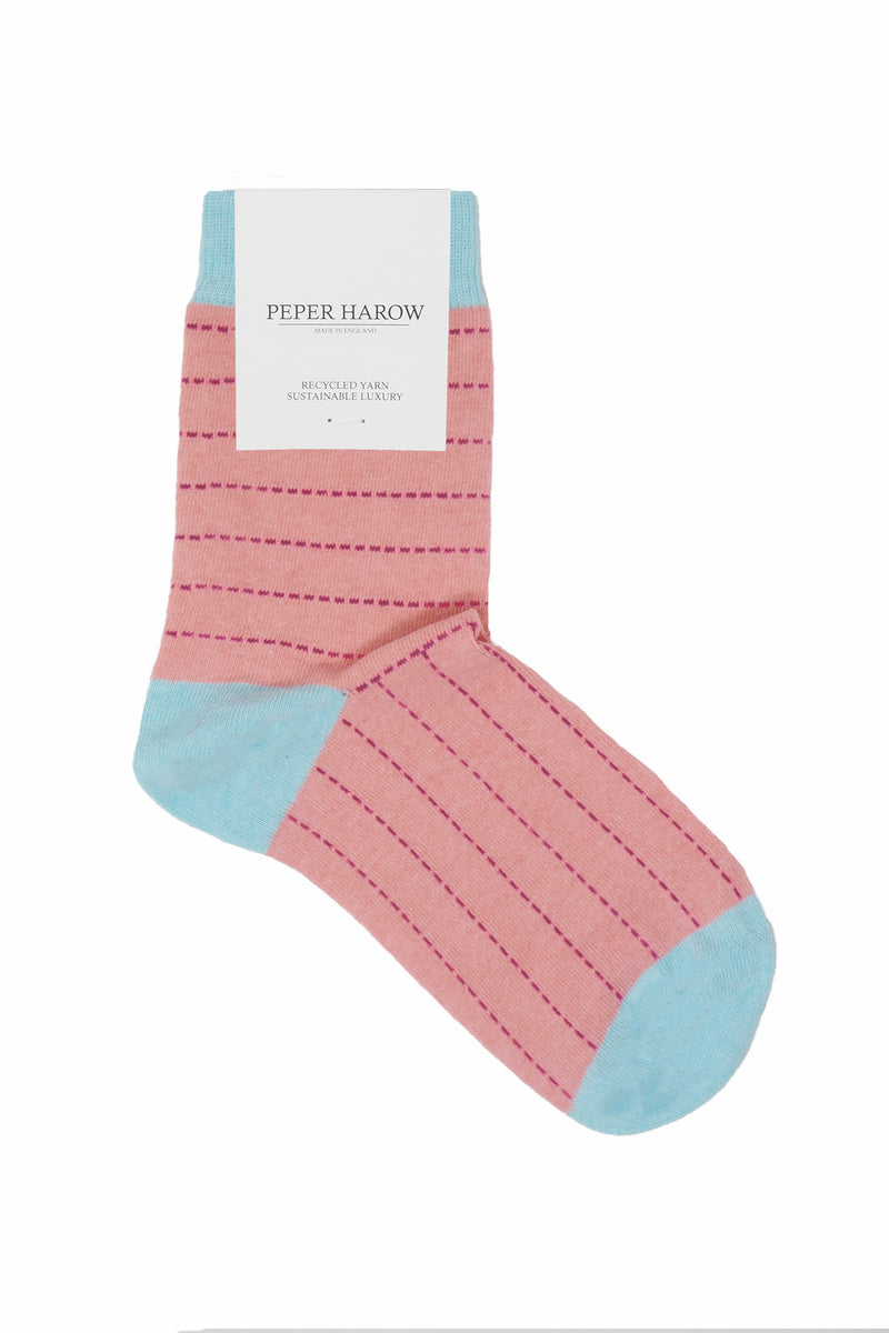 Peper Harow pink Dash ladies luxury socks in packaging