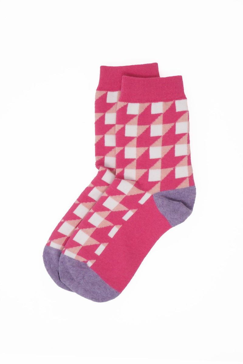 Two pairs of Peper Harow pink Dimensional women's recycled cotton socks
