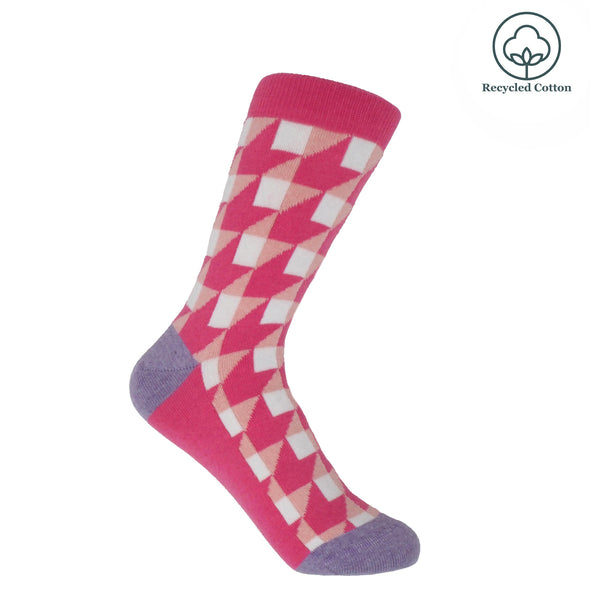 Peper Harow pink Dimensional women's recycled cotton socks