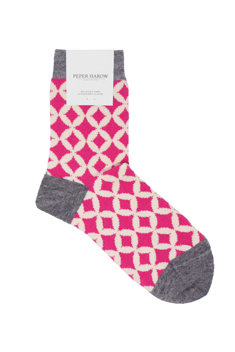 Mosaic Women's Socks - Pink