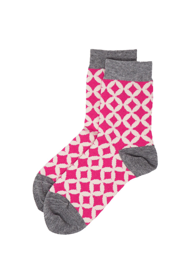 Mosaic Women's Socks - Pink