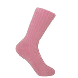 Ribbed Women's Bed Socks - Pink