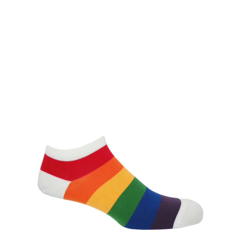 Peper Harow rainbow Block Stripe men's luxury trainer socks