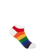 Block Stripe Women's Trainer Socks - Rainbow