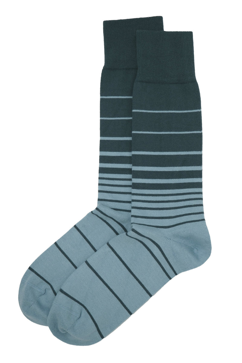 Two pairs of Peper Harow blue Retro Stripe men's luxury socks