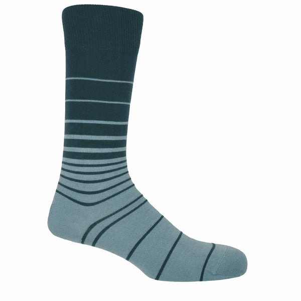 Peper Harow blue Retro Stripe men's luxury socks