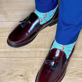 Linked Men's Socks - Blue
