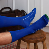 Peper Harow cobalt Square Mile men's luxury socks