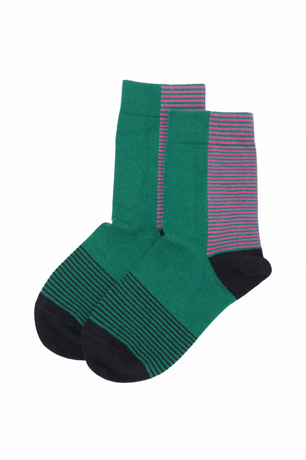 Peper Harow teal Anne women's luxury socks topshot